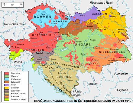 Landkarte Österreich-Ungarn